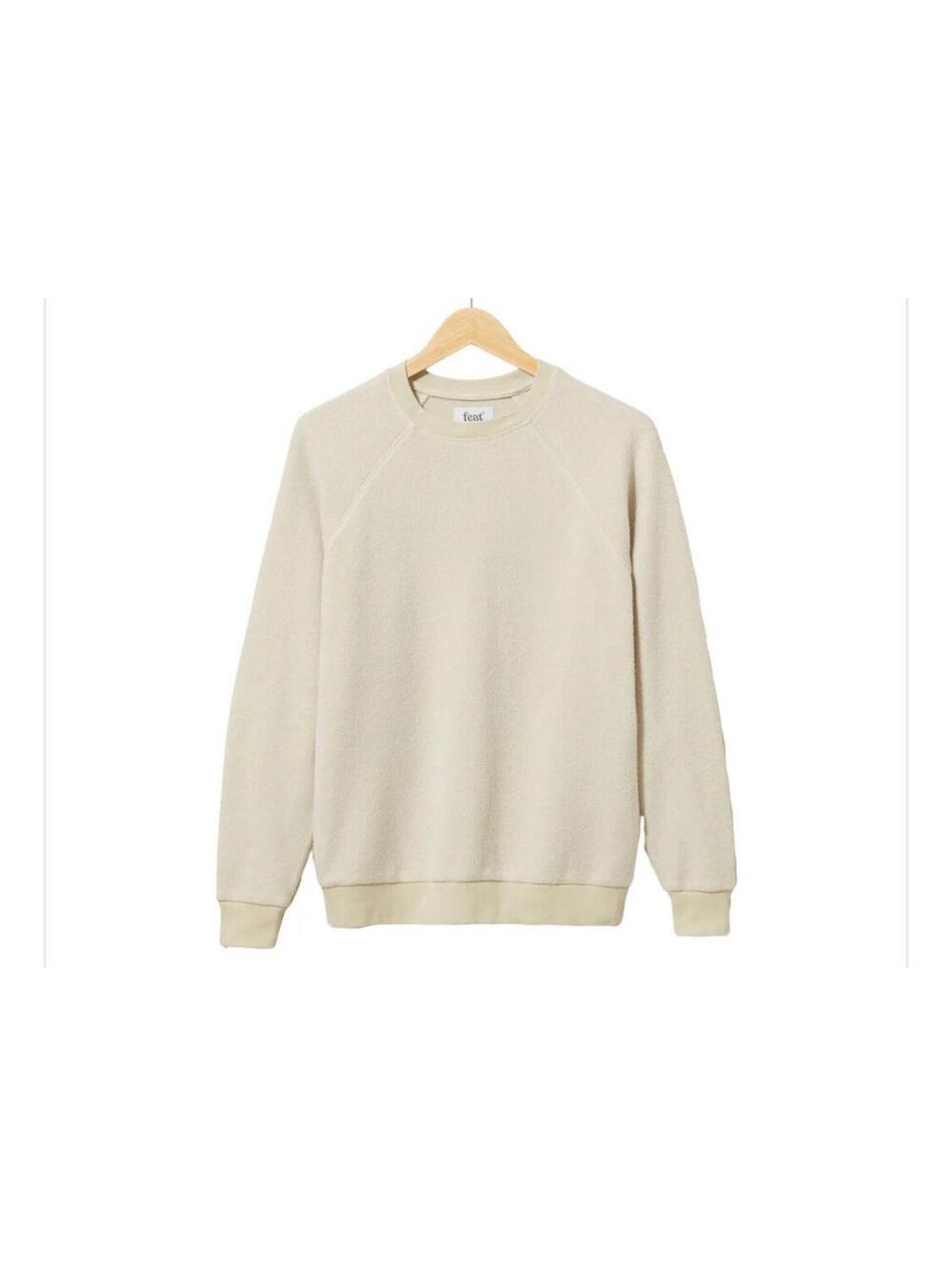 FEAT Unisex XL Blanket Blend Crewneck Shirt Oat Milk
